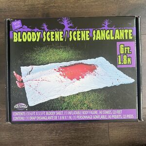 NIB Bloody Crime Scene Halloween Party Haunted House Decoration Prop Scary Fun